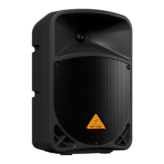 Behringer Eurolive B110D Quick Start Manual