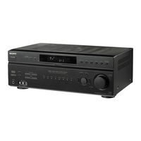 Sony STR-DE598 - A/v Receiver Operating Instructions Manual