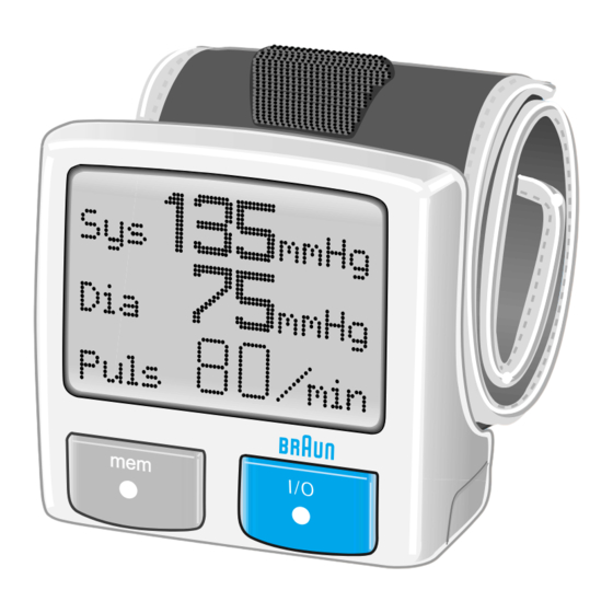 Braun PrecisionSensor BP 2550 Manual