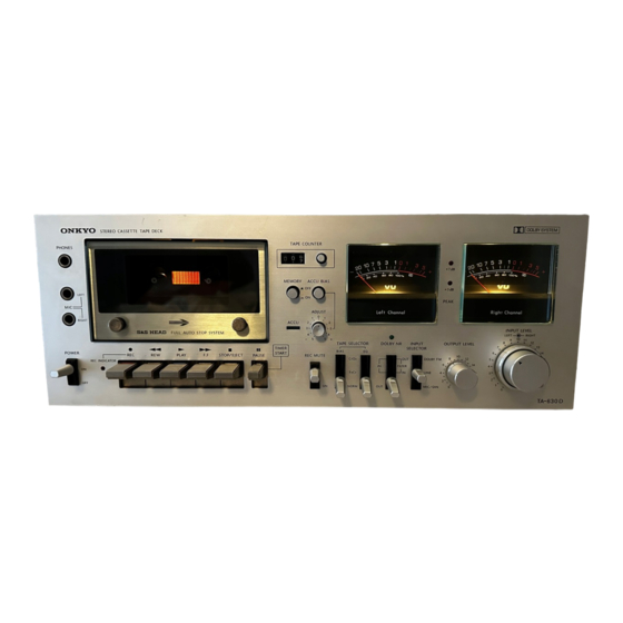Onkyo TA-630D Service Manual