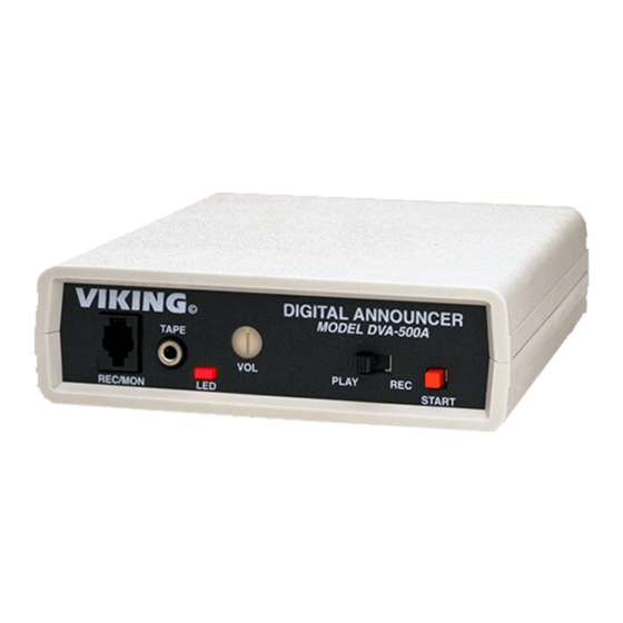 Viking DVA-500A Manuals