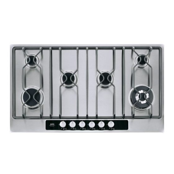 User Manuals: AEG Electrolux 95852 G Gas Hob