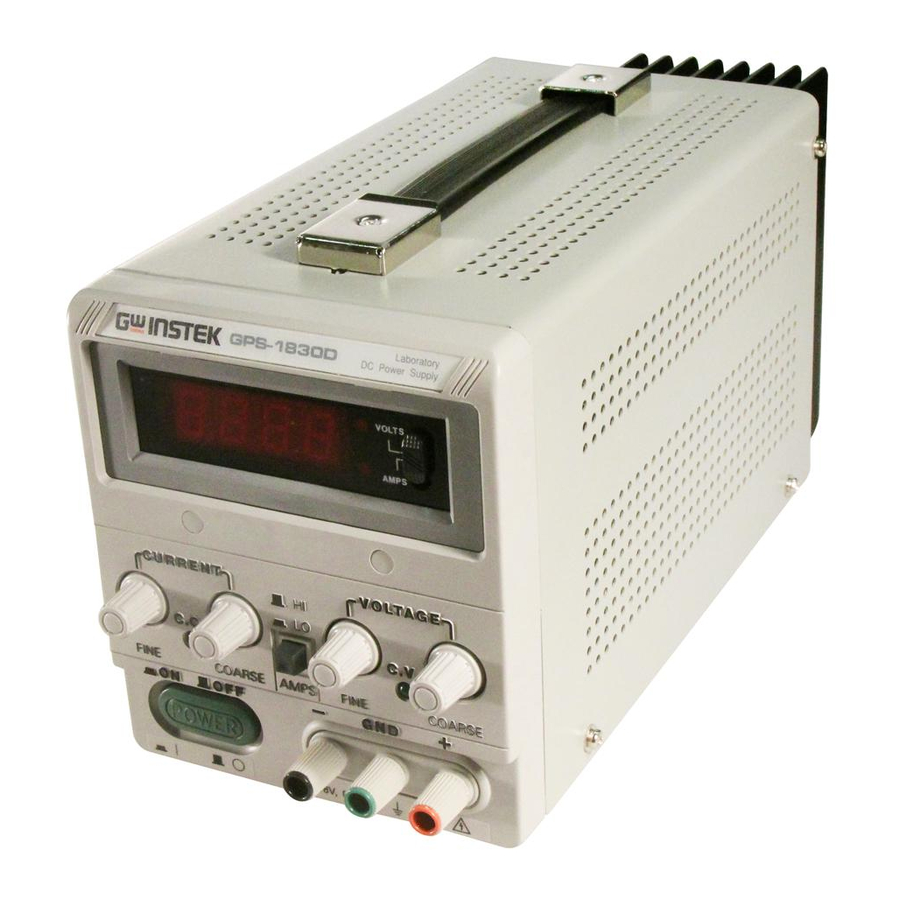 GW Instek GPS-1830 User Manual
