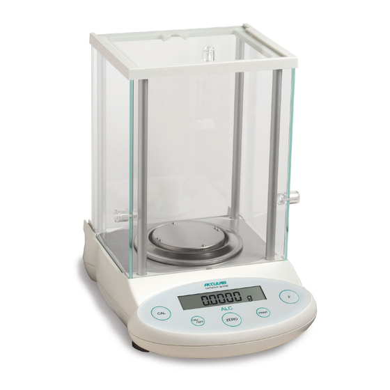 Acculab ALC series Operating Instructions Manual