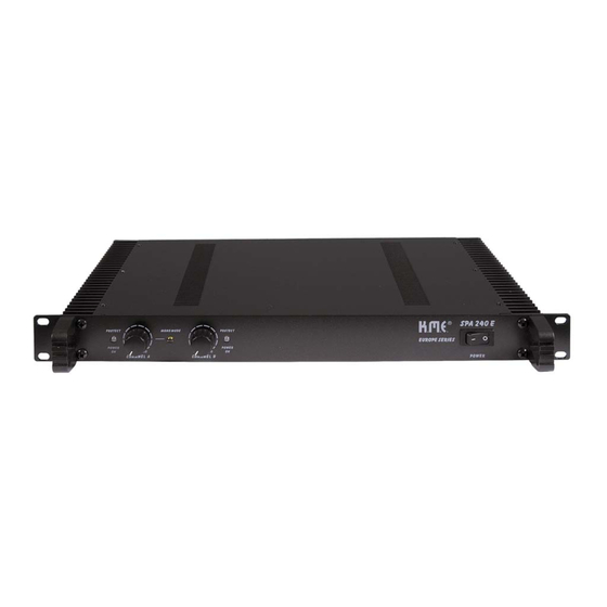 K.M.E. SPA 240 E User Manual