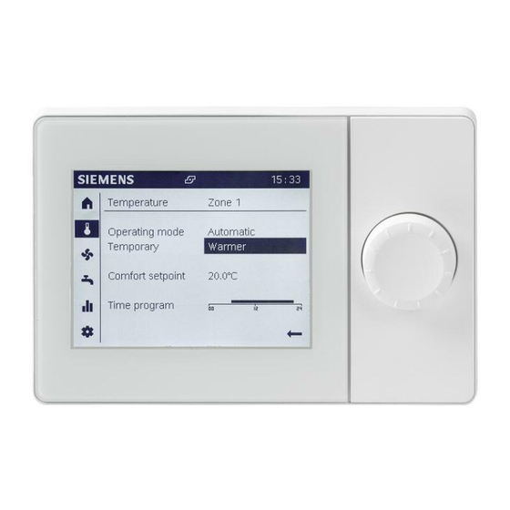 Siemens QAA74 Technical Manual