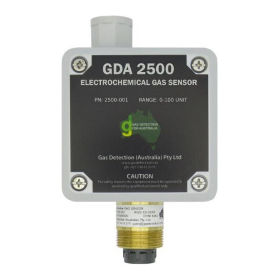 OneTemp GDA 2500 Series Gas Sensor Manuals