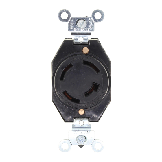 Leviton BLACK & WHITE 7410-BG Wiring Procedure