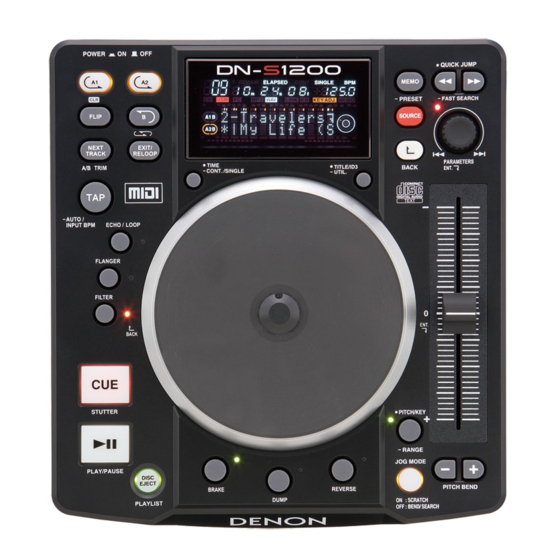 Denon DN-S1200 Quick Start Manual
