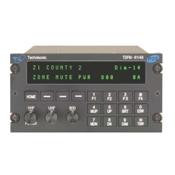 Technisonic Industries Limited TDFM-600 Series Maintenance Manual