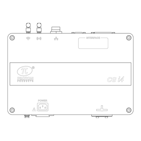 Proton InteliSENS CG-i4 Series Instruction Manual