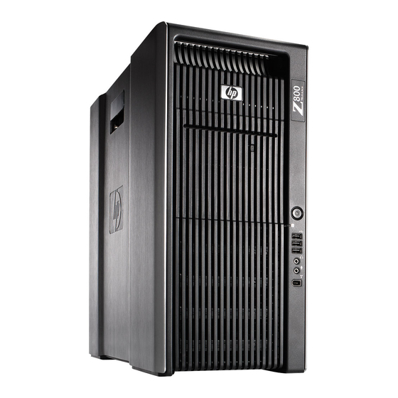 HP Z800 Workstation Maintenance And Service Manual