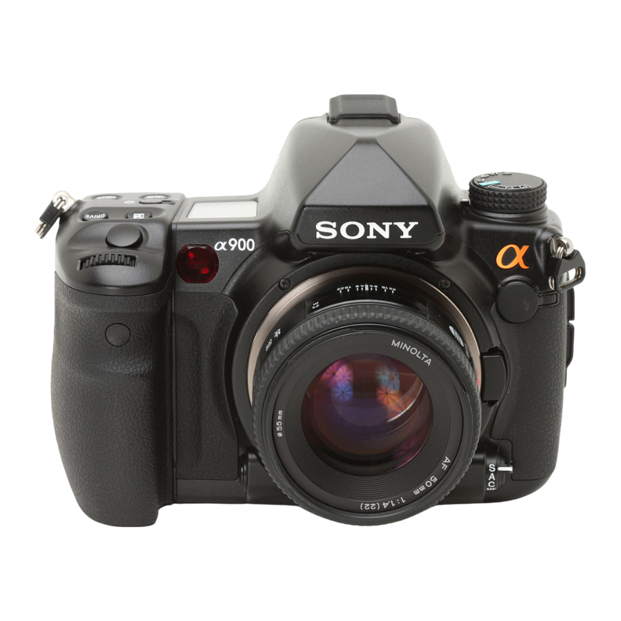 Sony A900 - Alpha 24.6MP DSLR Camera Manuals