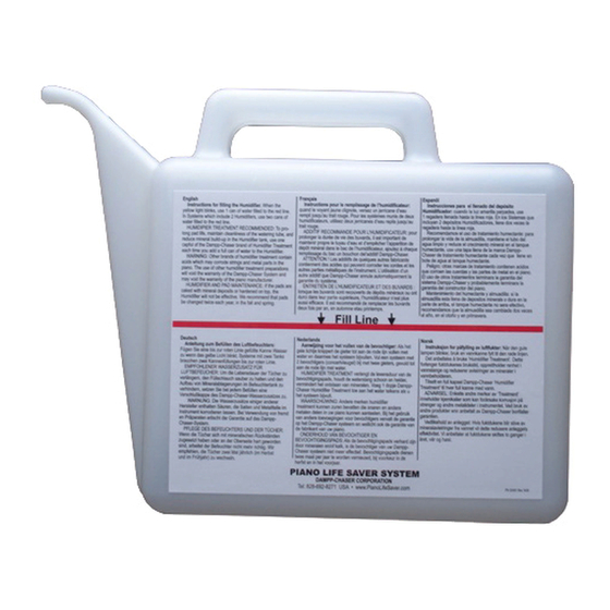 DAMPP-CHASER Piano Life Saver Care And Maintenance Instructions
