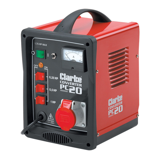 Clarke PC20 User Instructions