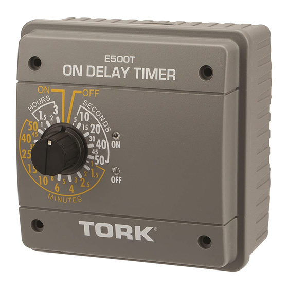 Tork E500T Series Instructions Manual
