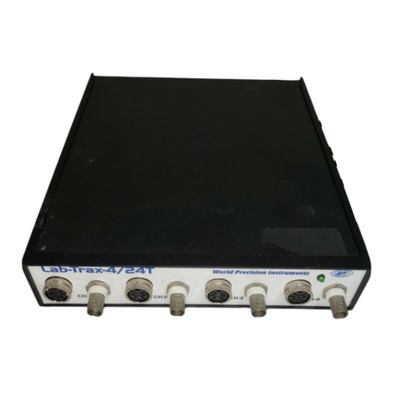 WPI Lab-Trax-4/24T Hardware Manual