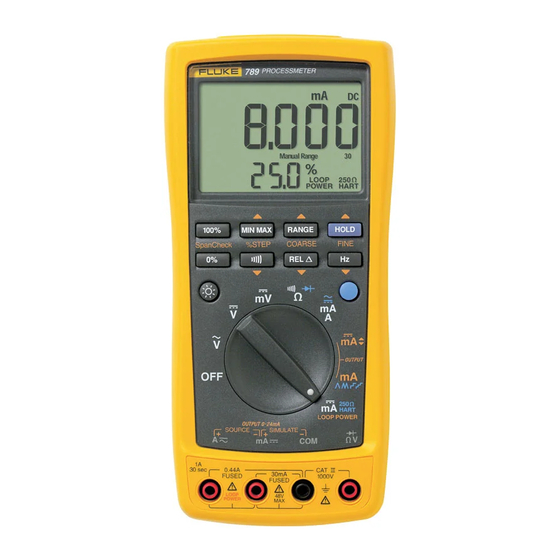 Fluke ProcessMeter 789 User Manual