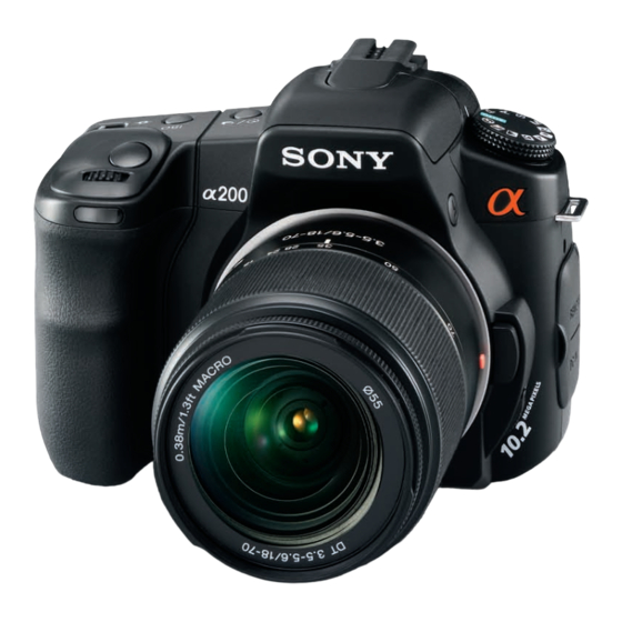 Sony alpha 200 Manuals