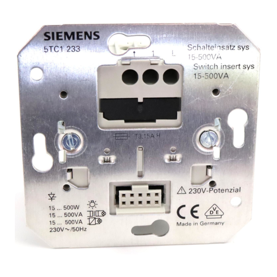 Siemens DELTA 5TC1 233 Operating And Mounting Instructions Manual