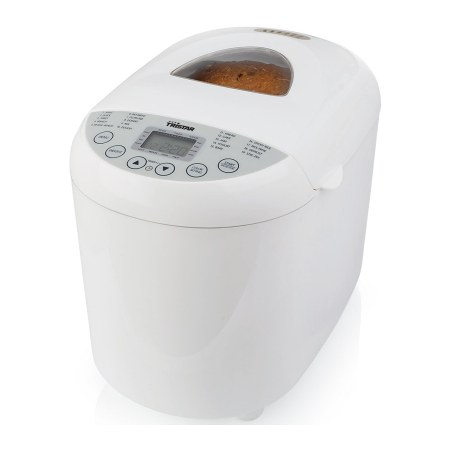 Tristar BM-4586 - Breadmaker Manual