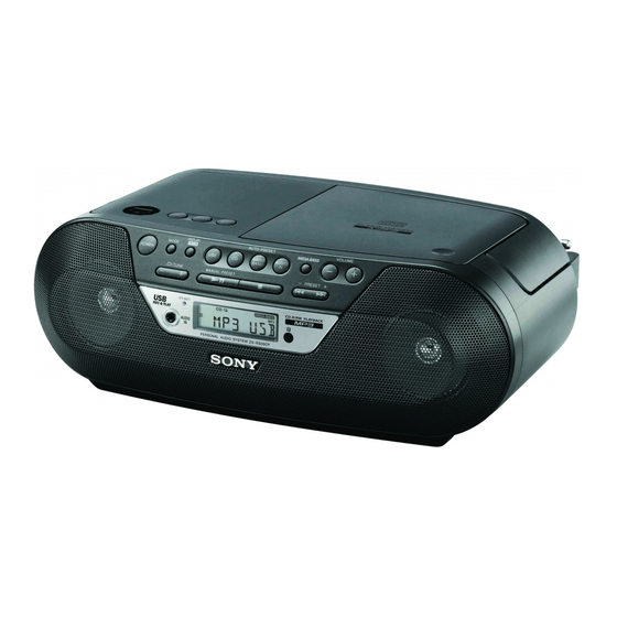 Sony ZS-RS09CP Portable CD Player Manuals