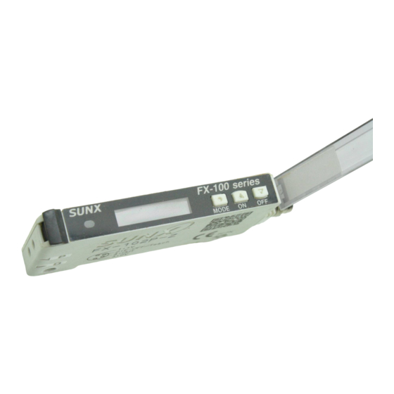 Sunx FX-100-Z Series Instruction Manual
