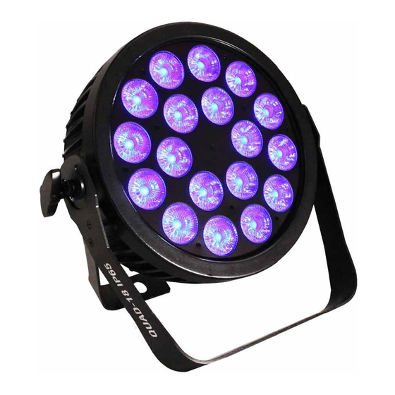 User Manuals: ShowPro LED PAR Hex-18 IP65 RGBW Outdoor