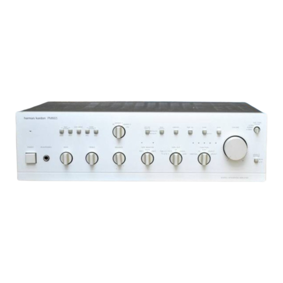 Harman Kardon PM665 Owner's Manual
