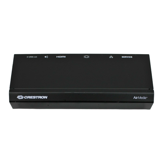 Crestron AM-100 AirMedia Operation Manual