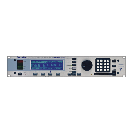 Eventide harmonizer H8000 Programming Manual
