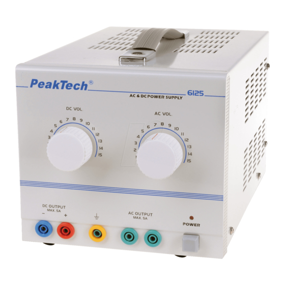 PeakTech 6125 Operation Manual