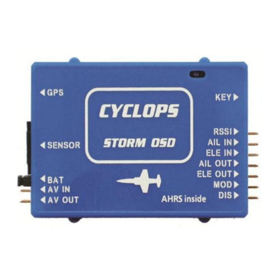 User Manuals: CYCLOPS STORM OSD Series FPV Equipment