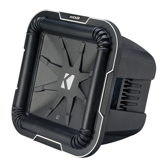 Kicker Q-CLASS L7 Series Owner's Manual