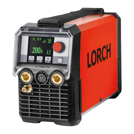 LORCH MicorTIG 200 DC ControlPro Manuals