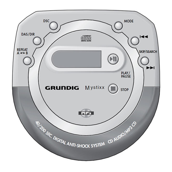 Grundig CDP 9100 SPCD Mystixx User Manual
