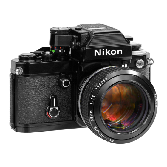 Nikon F2AS PHOTOMIC Instruction Manual