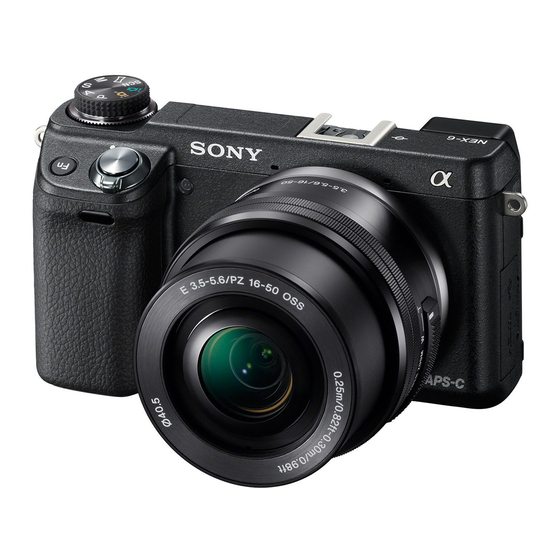 Sony Alpha NEX-6 Instruction Manual