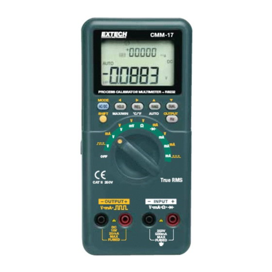 Extech Instruments CMM-17 Quick Start Manual