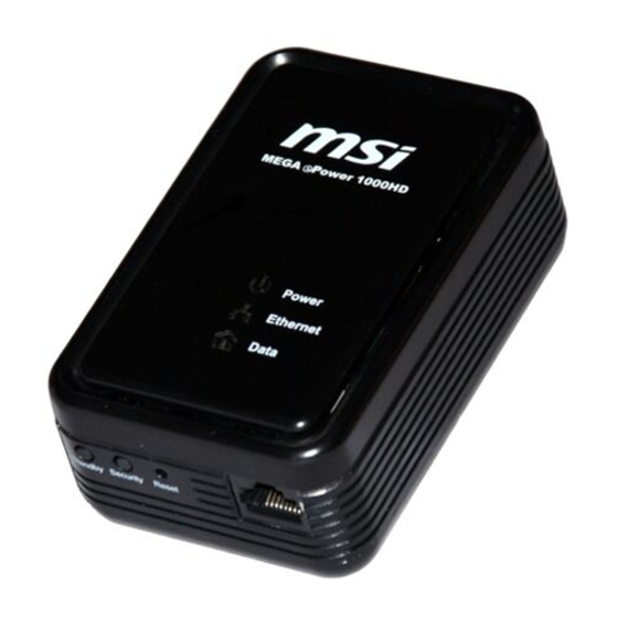 MSI MEGA ePower 1000HD Manuals