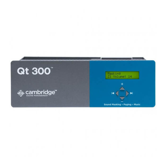 Biamp Cambridge Qt 300 Installation And Operation Manual