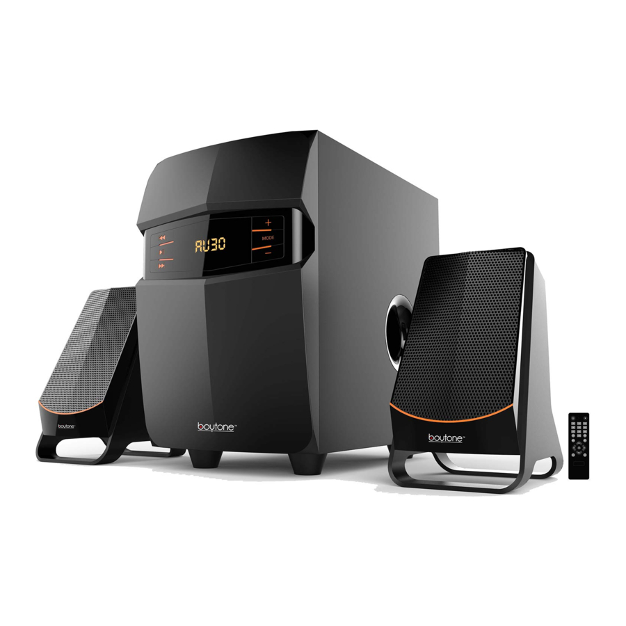 boytone BT-3685F - Sound System Quick Start Guide