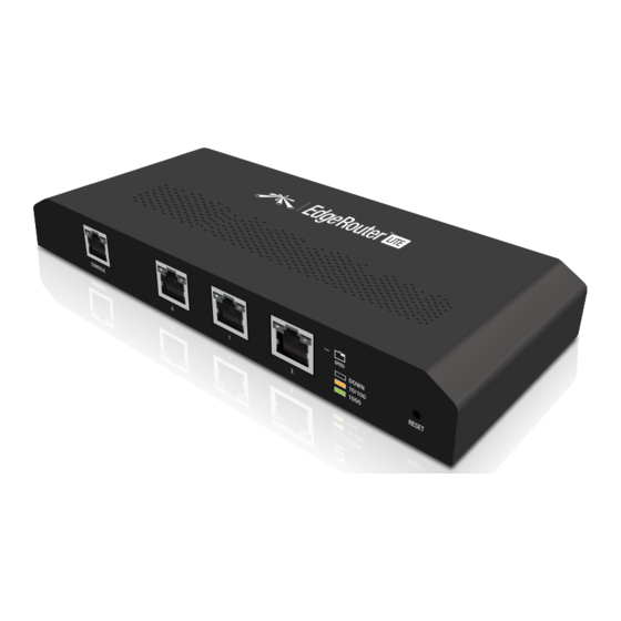 Ubiquiti EdgeRouter Lite ERLite-3 Quick Start Manual