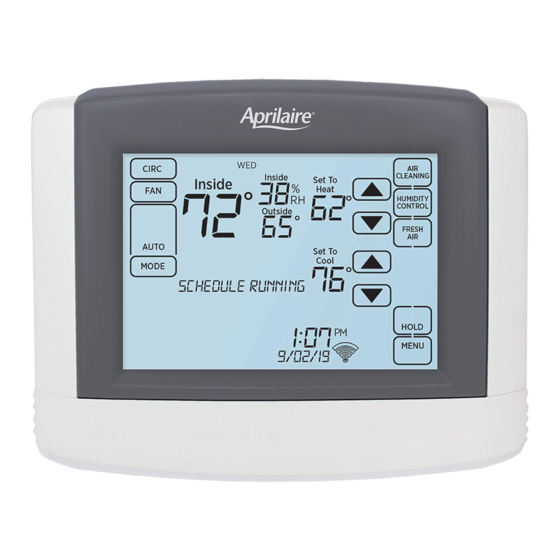 Aprilaire 8620W Safety & Installation Instructions