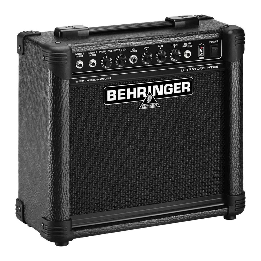 Behringer Ultratone KT108 User Manual
