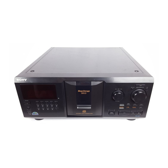 Sony CDP-CX300 - MegaStorage 300-CD Changer Manuals