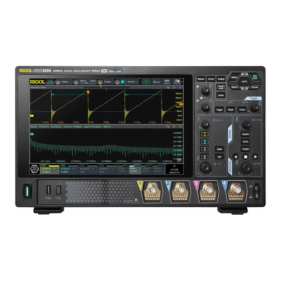 Rigol DHO4000 Series Performance Verification Manual