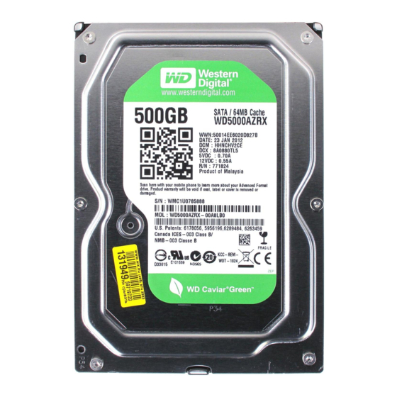 Western Digital WD5000AZRX Specifications
