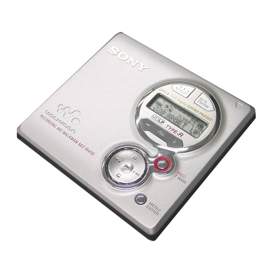 Sony MZ-R410 Manuals