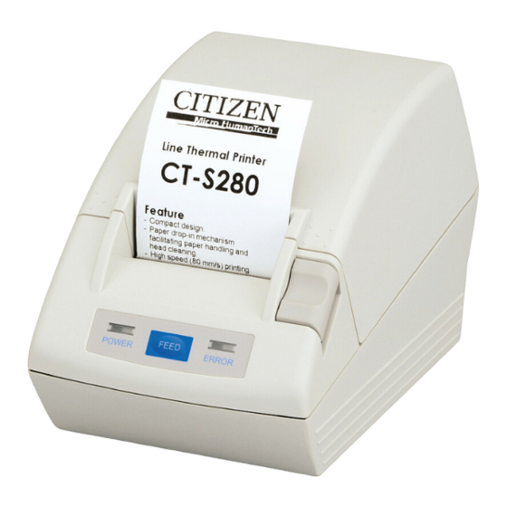Citizen CT-S280 Quick Start Manual